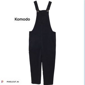 Komodo black organic cotton Joy overalls dungarees